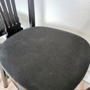 Set of 4 Vintage Black Wooden Dining Chairs: STOL Kamnik, 70s, Yugoslavia