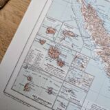 Nouvelle-Calédonie, carte imprimée en 1899