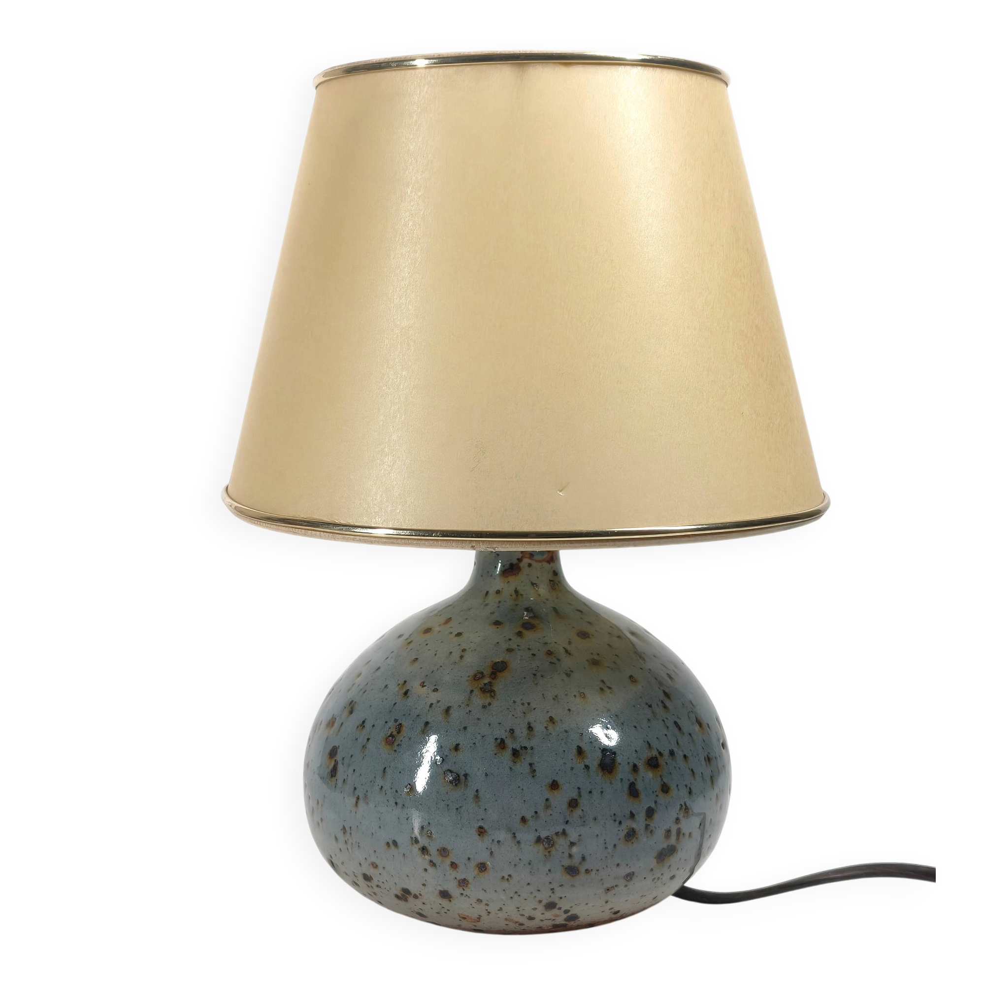 Vintage table lamp in glazed ceramic, 1950s style.