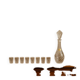 Bavarian crystal decanter + 8 glasses – with original box