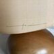 Lampe boule bois tourné signée vintage 1970