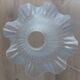 Pair of Art Nouveau 1900 frosted glass ceiling lights and their base