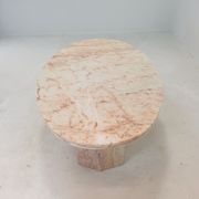 Italian marble oval coffee table, 1970's
