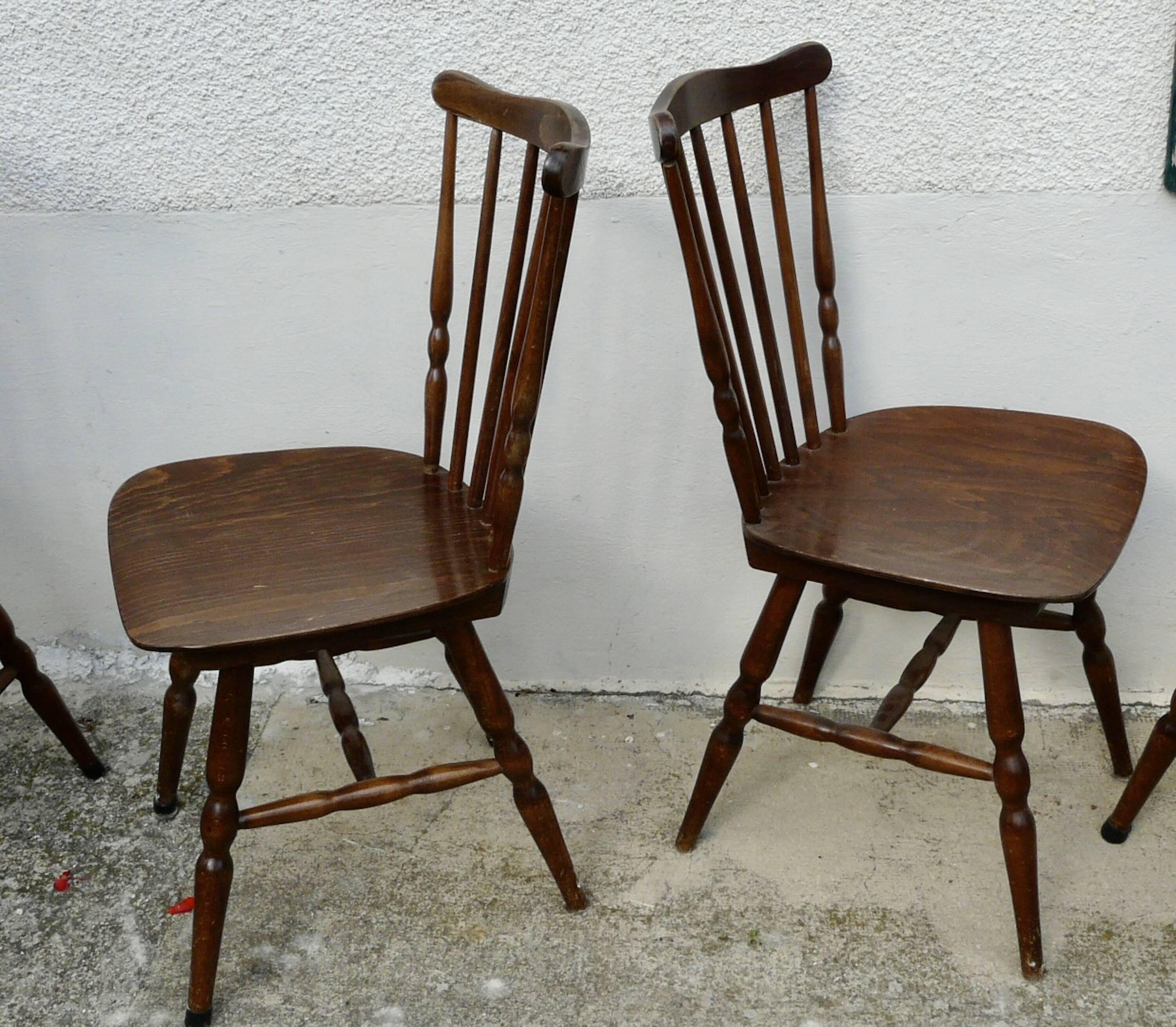 Set of 9 Vintage Scandinavian Bistro Chairs 1960