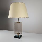 Lampe de table Att. Pietro Chiesa pour Fontana Arte en verre et laiton