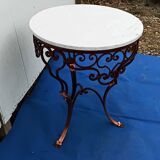Vintage wrought iron pedestal table