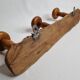Wall coat rack "Bistrot" 1900 in wood turned in imitation of bamboo 3 hooks