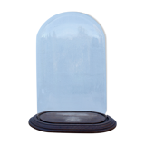 Antique oval glass globe 40.5 cm high