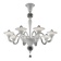 Modern Venetian Murano Glass Chandelier in Transparent and White Tones