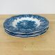 4 Woodland Wedgwood English blue hollow plates