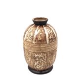 Louis Auguste Dage, Art Deco unique ceramic vase, France 1930