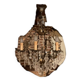 Lustre pampilles doré vintage