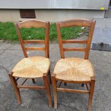 Pair of chairs paillé