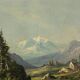 Oil on canvas "Mountain Landscape", signed C. Lion – Late 19th century