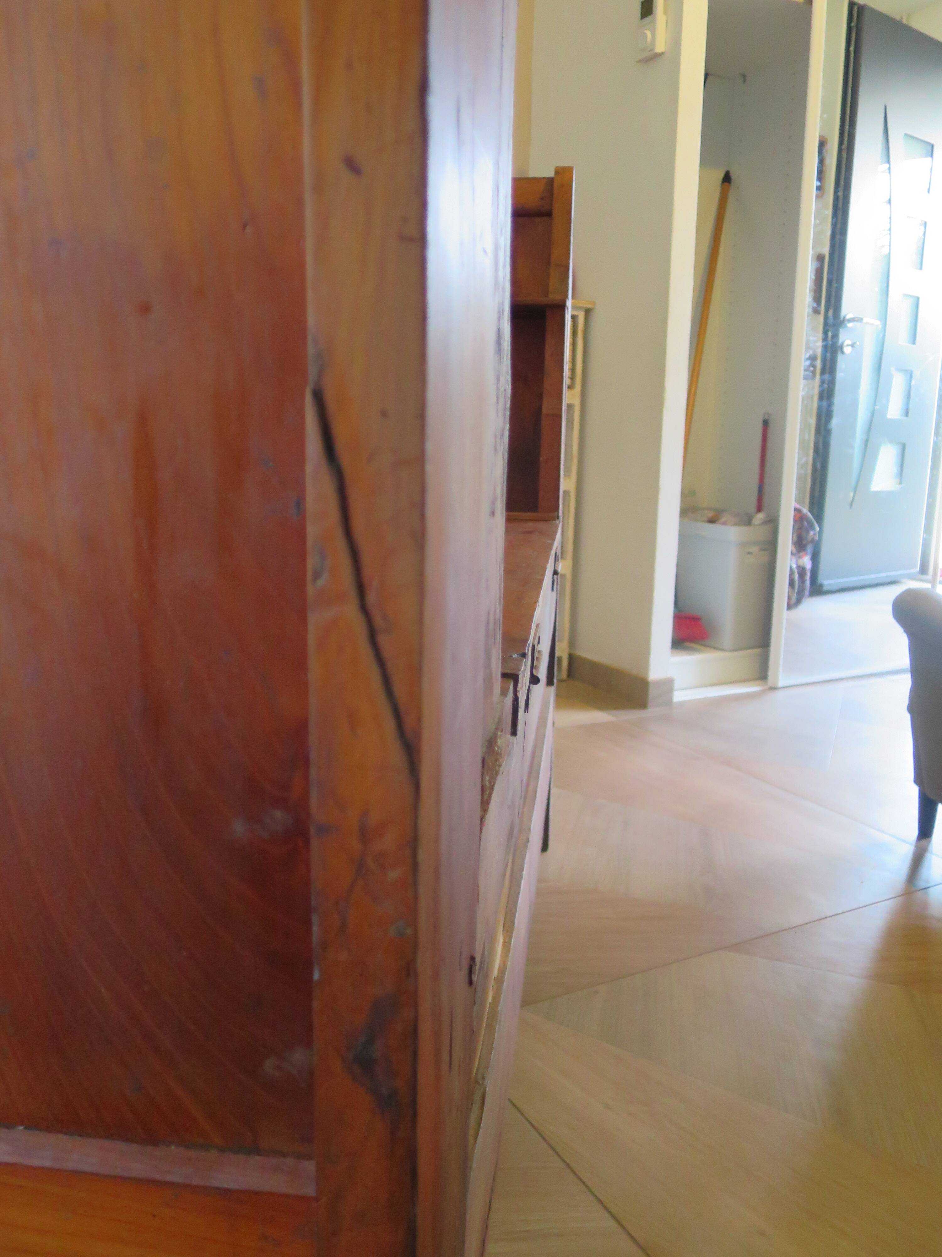 Antique trunk bench - Louis Philippe style - trunk seat - solid wood