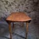 Rustic French antique dining table, drop-leaf table in cherry wood, circa 1900.