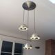 Suspension waterfall Jean GANDELIN. 1970. 3 chrome steel globes.