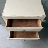 Vintage chest of drawers with a butter yellow patina (renovated)