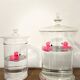 Candy box, pharmacy pot, pot with vintage glass lid Diameter 22.5 cm