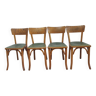 Ensemble de 4 chaises de bistrot baumann années 50