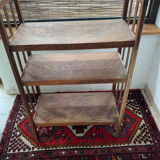 Rolling wood shelf