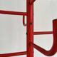 Red metal coat rack