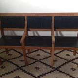 Early 20th-century solid oak bench