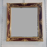 Golden and lacquered mirror 81x75cm