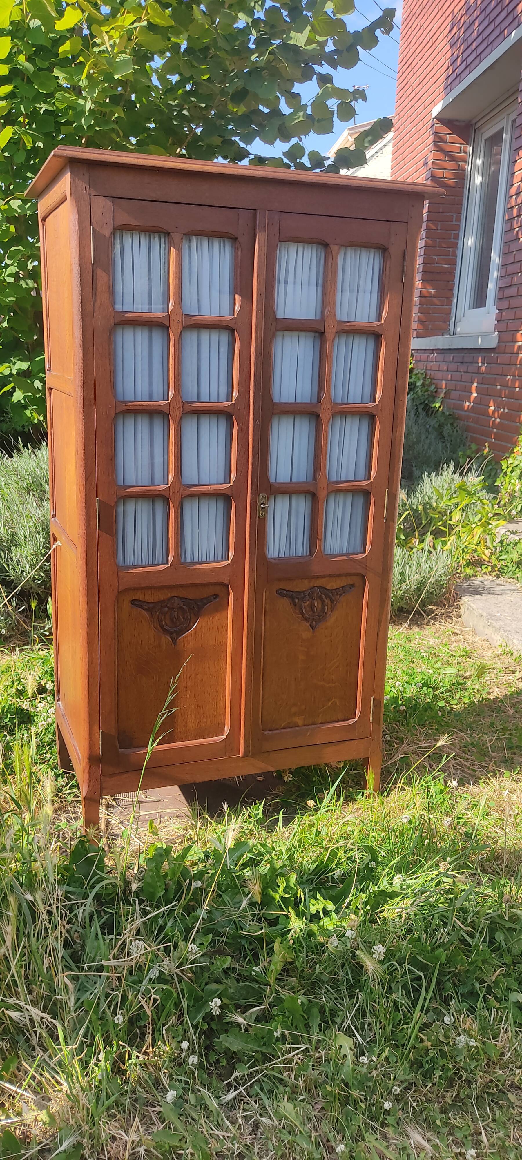 Glazed wardrobe, vintage