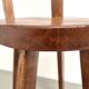 Brutalist chair in solid oak, 1900