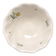 Round dish model embrun, with yellow floral patterns. stamped salins france