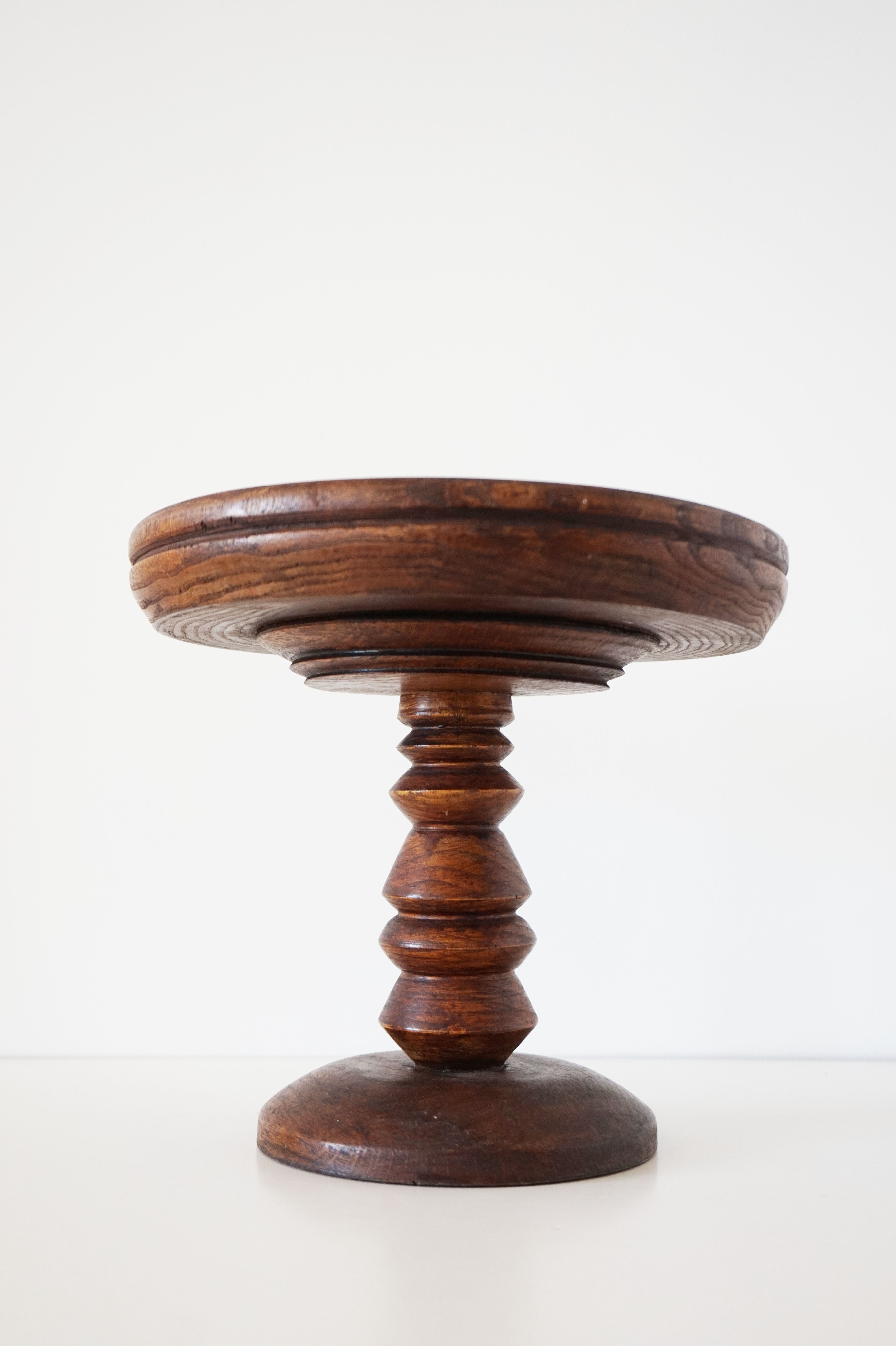 Vintage turned wooden fruit cup