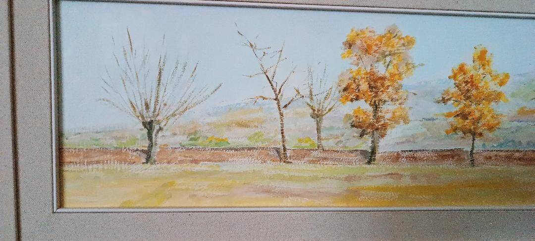 Landscape painting oil on panel