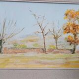 Landscape painting oil on panel