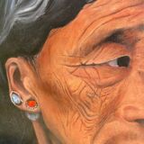 Portrait of a face marked by time