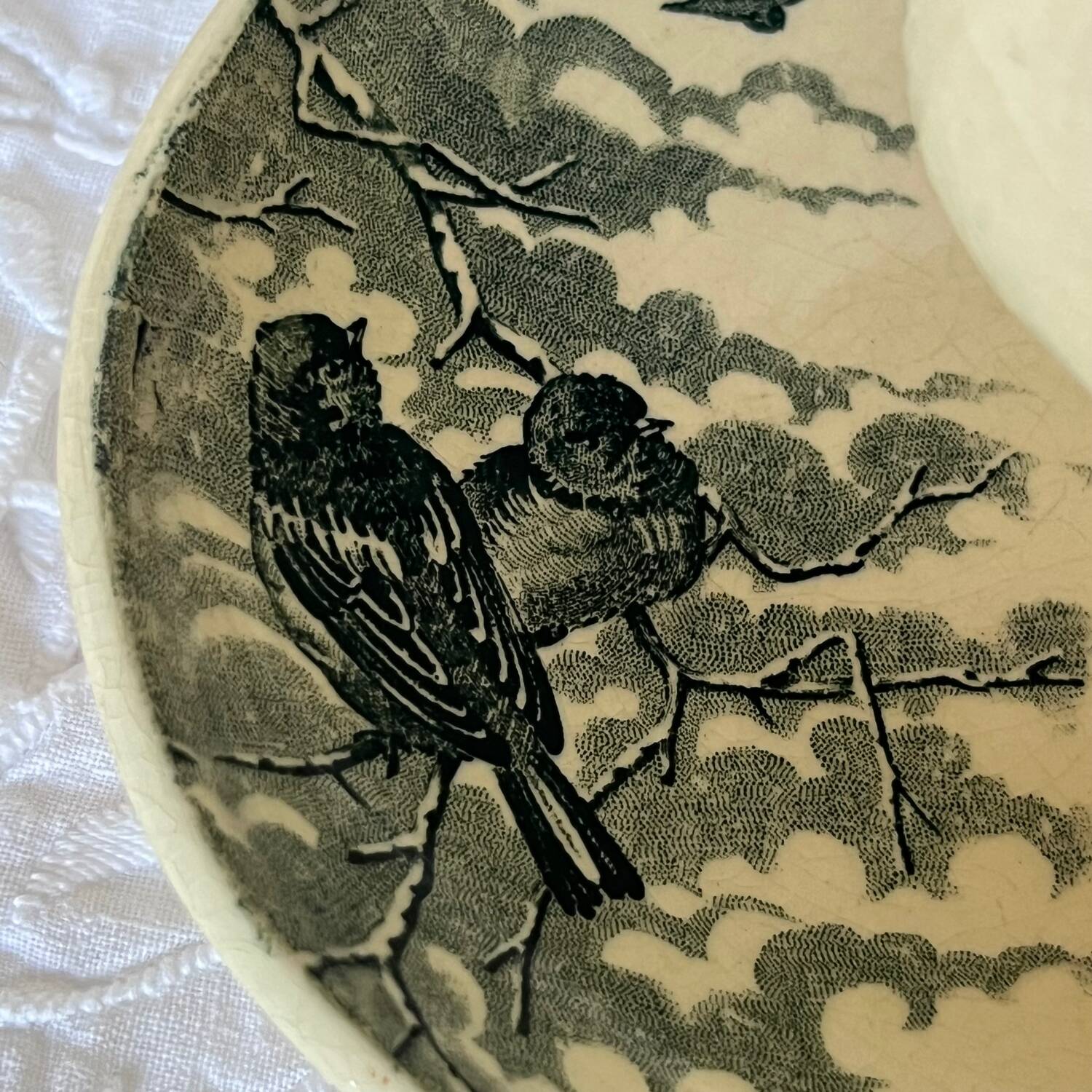 Sarreguemines Snow Sauce Boat