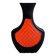 Modernist floor vase, ceramic vase 50, vase black orange, 60s, West German Pottery