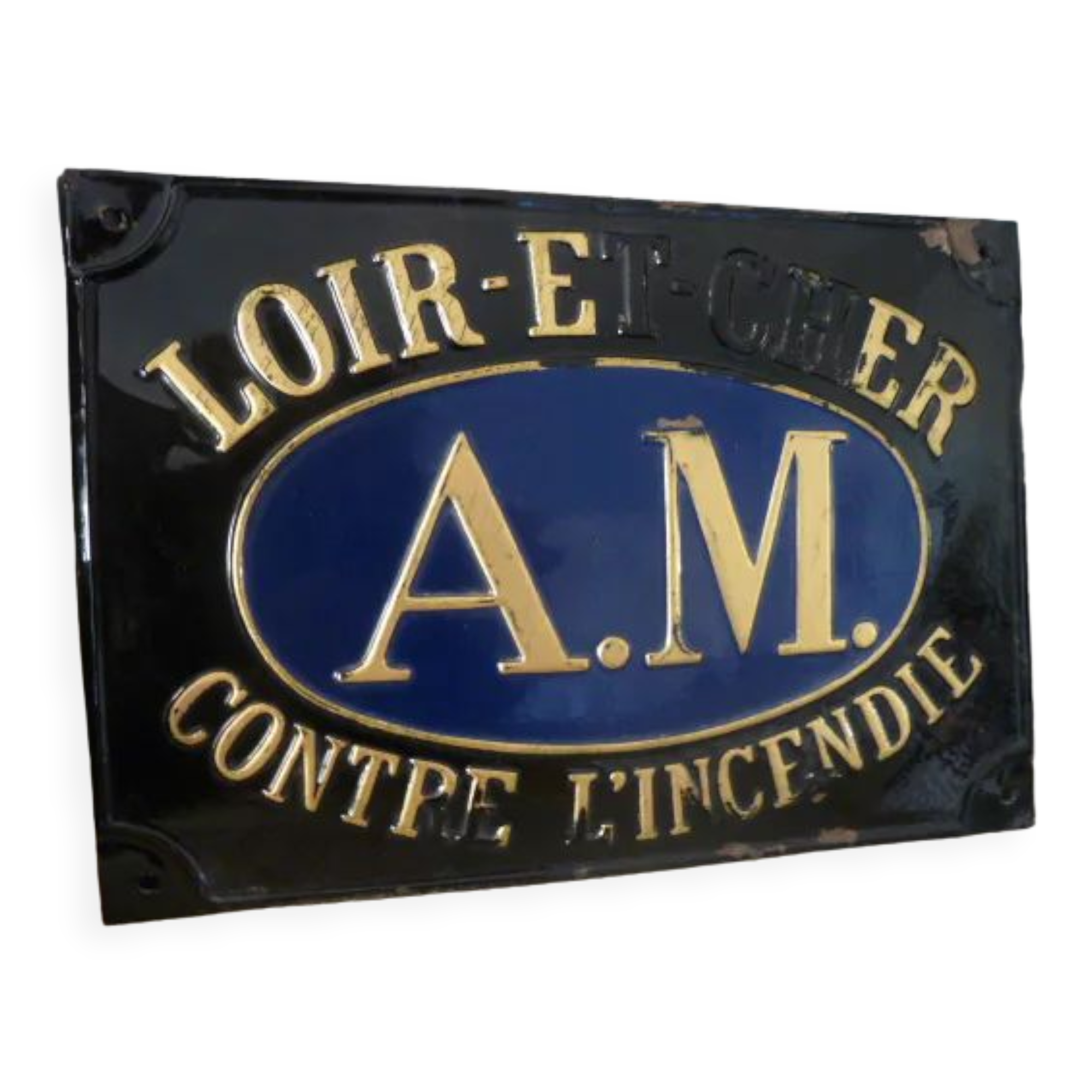 Unglazed metal insurance plate