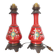 Pair of red lamps from 1900