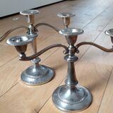 Candlesticks 3 branches silver