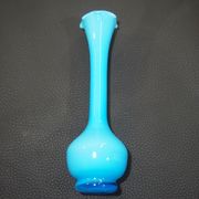 Vase opaline bleu vintage