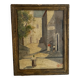 Oil on canvas under glass, Italy, early 20th century