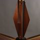 Vintage aluminum and teak chandelier, Italy, 1960s