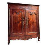 Three Quarter Wardrobe In Walnut Louis XV Style XIX Eme Century