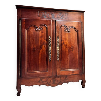 Three Quarter Wardrobe In Walnut Louis XV Style XIX Eme Century