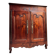 Three Quarter Wardrobe In Walnut Louis XV Style XIX Eme Century