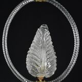 Charming Transparent Art Decò Barovier e Toso Pendant Light Murano Glass, 1940s