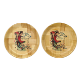 2 Bamboo trays of Asian origin certainly 1950