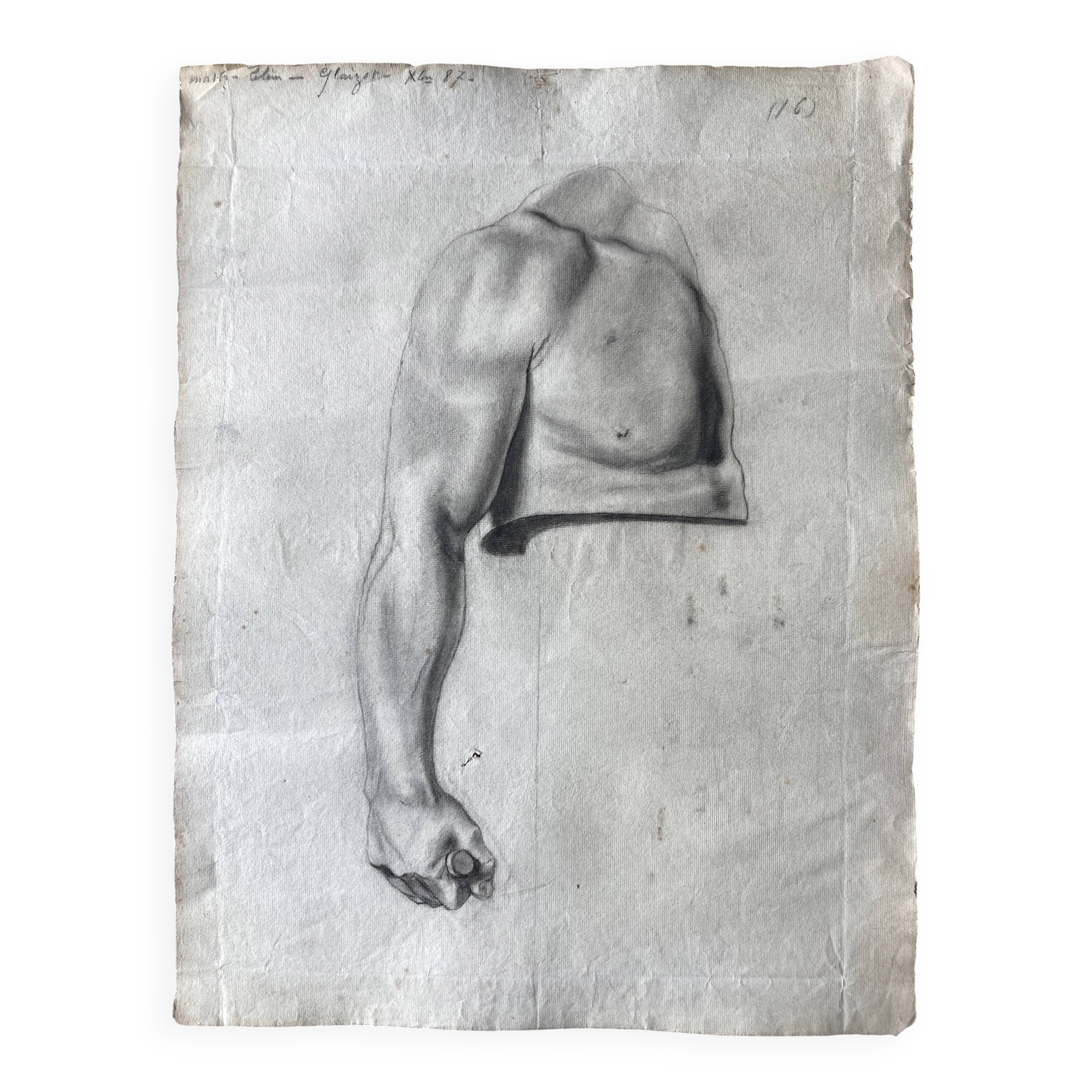 Workshop study on fine watermarked paper, late 19th century, Montparnasse in Paris.