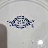 Lot of 4 flat plates Creil Montereau model Flora